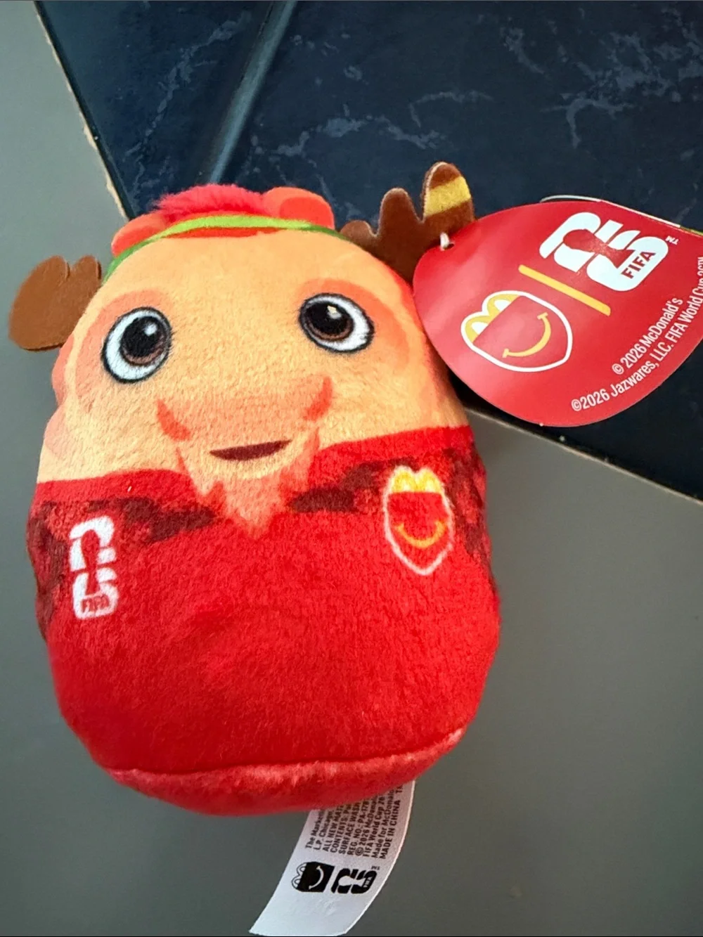 McDonald's Maple Plush Favor in Red with Orange and Green Accents